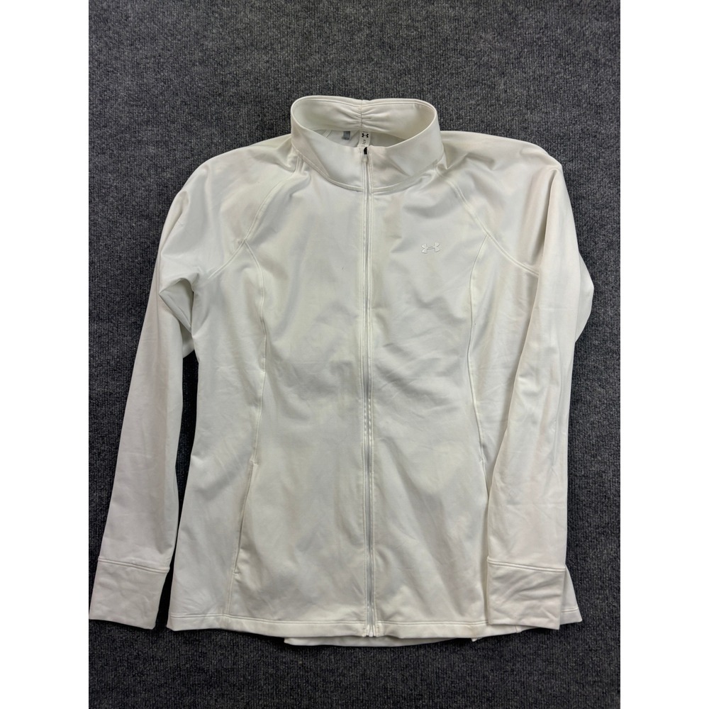 Under Armour Full Zip Jacket Womens XL Fitted Mock Neck Athletic‎ 240722-005
